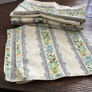 Floral Embroidered Napkins